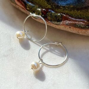 Sterling Silver Dainty Huggie Hoops with Customizable Charms